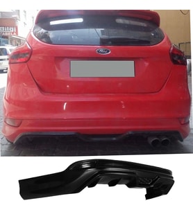 Ford Focus 3.5 HB Arka Ek Plastik Siyah Difüzör 2015 2016 2017 2018 Arka-bodykit-ek-karlık
