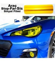 POINT MARKETING Sarı Far Stop Filmi Folyosu Kaplama Şeffaf Dayanıklı Kaliteli 1 Metre
