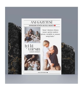 Kişiye Özel Anı Gazetesi , Çerçevesiz Kişiye Özel Poster, Doğum Günü, Anneler Günü, Sevgililer Günü (Çok Renkli)