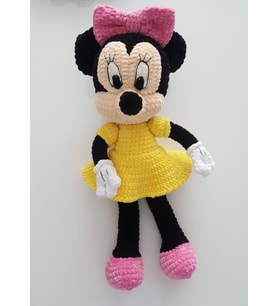 Minnie Mouse Amigurumi Organik Oyuncak