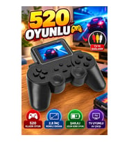 520 Oyunlu TV Uyumlu Retro Oyun Konsolu – 2,8 İnç Renkli Ekranlı Taşınabilir Oyun Cihazı