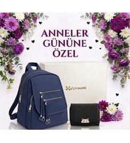 Şık & Fonksiyonel Sırt Çantası – Çok Bölmeli Günlük Kullanım Çanta ve Cüzdan Seti