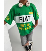 OVERSIZE FIAT AUTO PARMA 80 PROVENCI TİŞÖRT - FIAT DOĞAN SLX TSHIRT (Siyah)