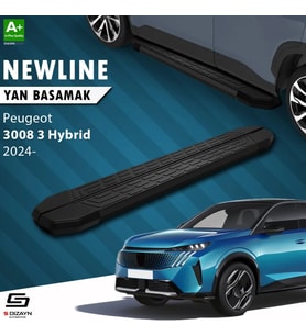 S-Dizayn Peugeot 3008 3 Hybrid NewLine Siyah Yan Basamak 183 Cm 2024 Üzeri A+ Kalite