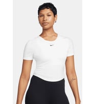 Nike Sportswear Chill Knit Tight Fit T-shirt Kadın Mini Fitilli Sıkı Kesim Yuvarlak Sırtlı Tişört Kırık Beyaz