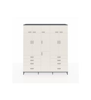 Hyperion Gardrop 8 Raflı 8 Çekmeceli 3 Askılı 220x44x243 Antrasit-Aytaşı/Aytaşı
