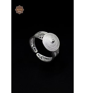 Yuvarlak Model El işçiliği 925 Ayar Gümüş Telkari Kadın Yüzük 201023972