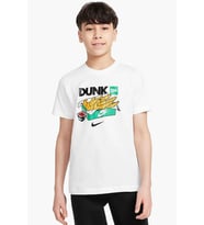 Nike Sportswear Cotton Dunk Kids Tee White Baskılı Unisex Çocuk Tişört Beyaz