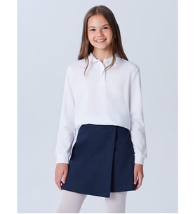 LCW Kids Beyaz Polo Yaka Basic Kız Çocuk Tişört 2'li