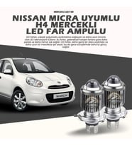 Nissan Micra Uyumlu Mercek Led Xenon Uzun - Kısa Çift Renk