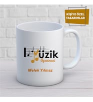 Kişiye Özel İsim Yazılabilir Müzik Öğretmeni Kupa Bardak