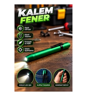 Cep Tipi LED Kalem Fener – Klipsli Kompakt Tasarım ve Odaklı Aydınlatma