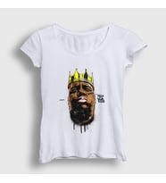 Presmono Kadın Beyaz Crown The Notorious BIG T-Shirt 40726tt