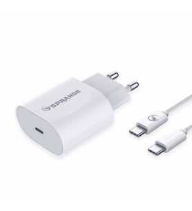 Sprange P-T18 25W USB-C PD Şarj Adaptörü Type-C – Type-C Data & Şarj Kablo