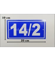 10x20 cm Kapı Numarası , Bina, Apartman, İşyeri Numarası (Mavi)