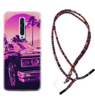 Oppo Reno 2Z 4 Lite 4 Pro 5 6 7 A31 Kılıf Boyun Asklı Rasta Silikon Mor Araba 1711