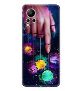 Infınix Note 12 Kılıf Silikon Desen Özel Seri Finger planet 1740