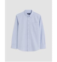 LCWAIKIKI Classic Mavi Regular Fit Armürlü Erkek Gömlek