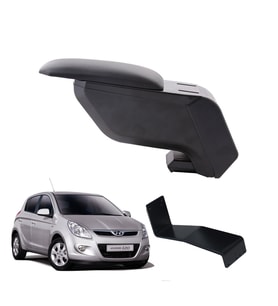 Hyundai i20 2008 Delmesiz Çelik Ayaklı Siyah Kolçak Kol Dayama