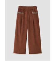 LCW Kids Kahverengi Regular Fit Kız Çocuk Kadife Pantolon