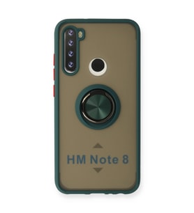 Xiaomi Redmi Note 8 Kılıf Montreal Yüzüklü Silikon Kapak - Yeşil
