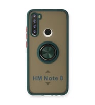 Xiaomi Redmi Note 8 Kılıf Montreal Yüzüklü Silikon Kapak - Yeşil