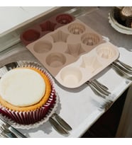 12 Bölmeli Silikon Kek Kalıbı Isıya Dayanıklı Kek Kapsülü Yapışmaz Donut Tart Kek Muffin Ekler Kalıbı 30-23 cm