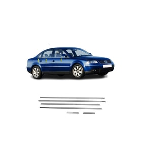 VW Passat 3B Krom Cam Çıtası 1996-2005 6 Parça Paslanmaz Çelik