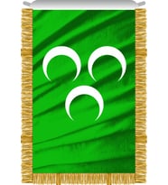 Üç Hilal Bayrağı Yeşil Renkli Dikey 70x105cm