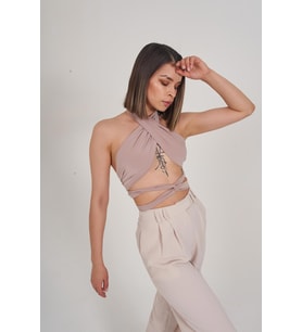 Wrap Top Bej