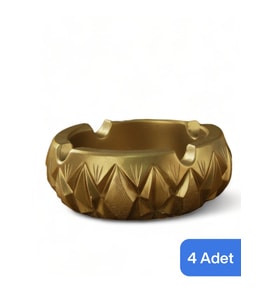 Şık 4'lü Küllük Seti, Dekoratif Altın Kül Tablası, Modern Tasarım