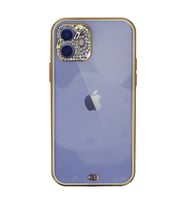 Apple İphone 12 Kılıf Liva Taşlı Silikon - Beyaz