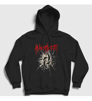 Presmono Unisex Siyah Logo Halestorm Kapüşonlu Sweatshirt 382323tt
