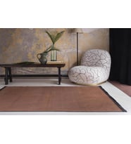 Jassrug Saçaklı Dokuma Kilim 120x180 Kahverengi