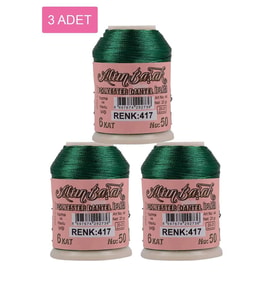 3 Adet Altınbaşak Oya ve Dantel İpi 20 gr - Royaleks - No: 417