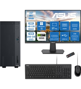 Asus Expertcenter P500MV Intel Core I7-13620H 48GB Ddr5 256GB SSD WIN11PRO 6GB/RTX3050 100HZ IPS 27" Mon Minitower Masaüstü Bilgisayar WM7136216512B0DW16+Zettausbbellek