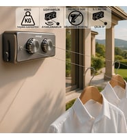 Mioji CH5 Duo Portatif 20Kg Dayanıklı Çek As Çamaşır Askılığı (Siyah)