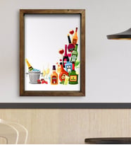 BK Gift Cafe & Bar & Restaurant Konseptli Doğal Masif Ahşap Çerçeveli Tablo 45x65cm-37