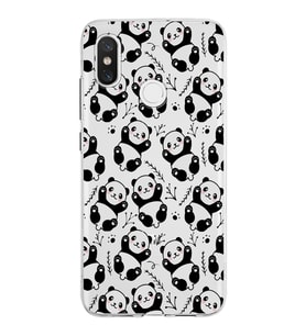 Xiaomi Mi 8 Uyumlu Kapak Panda Tasarımlı Şeffaf Silikon Kılıf
