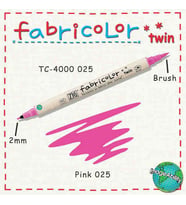 Zig Fabricolor Twin Çift Uçlu Kumaş Boyama Kalemi PINK 