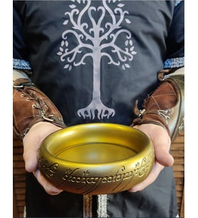 BÜYÜK Tek halkalı kase, tabak, masa süsü, Yüzüklerin Efendisi, Hobbit, Tolkien, yüzük süs eşyaları, dekor, doğum günü, hediye, yılbaşı