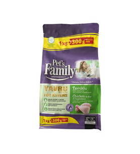 Pet's Family Super Premium Tavuklu Yavru Kedi Maması 1300 G