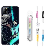 INFINIX Smart 4 5 6 Zero 8 S5 Pro Kılıf Kablo Koruma Spiral Silikon Dog Guitar 1789