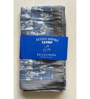 Modakaşmir Çiçek Baharı Desen Bambu Eşarp (Yağ Yeşili)