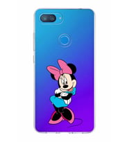Xiaomi Mi 8 Lite Uyumlu Kapak Minnie Mouse Tasarımlı Şeffaf Silikon Kılıf