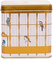 Er205-t7 Bird Cage Desenli Kare Metal Saklama Kabı 9x9 Cm (Bird Cage)