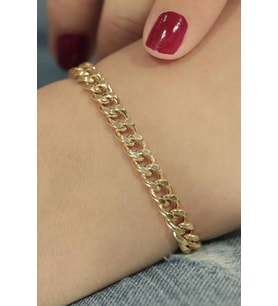 14 Ayar Altın Gurmet Bileklik 6.20 mm (Beyaz)