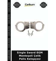 Single Sword EGM Menteşeli Çelik Polis Kelepçesi Mesleki Araç Koruyucu Ekipman Görev Malzemesi