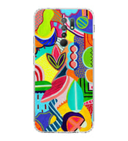 PrintiFy Xiaomi Redmi 9 ile Uyumlu Retro Color 6  Kamera Korumalı Şeffaf  Kılıf