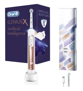 Oral-B Genius X AI Art of Brushing Rose Gold  Diş Fırçası ve Seyahat Kabı